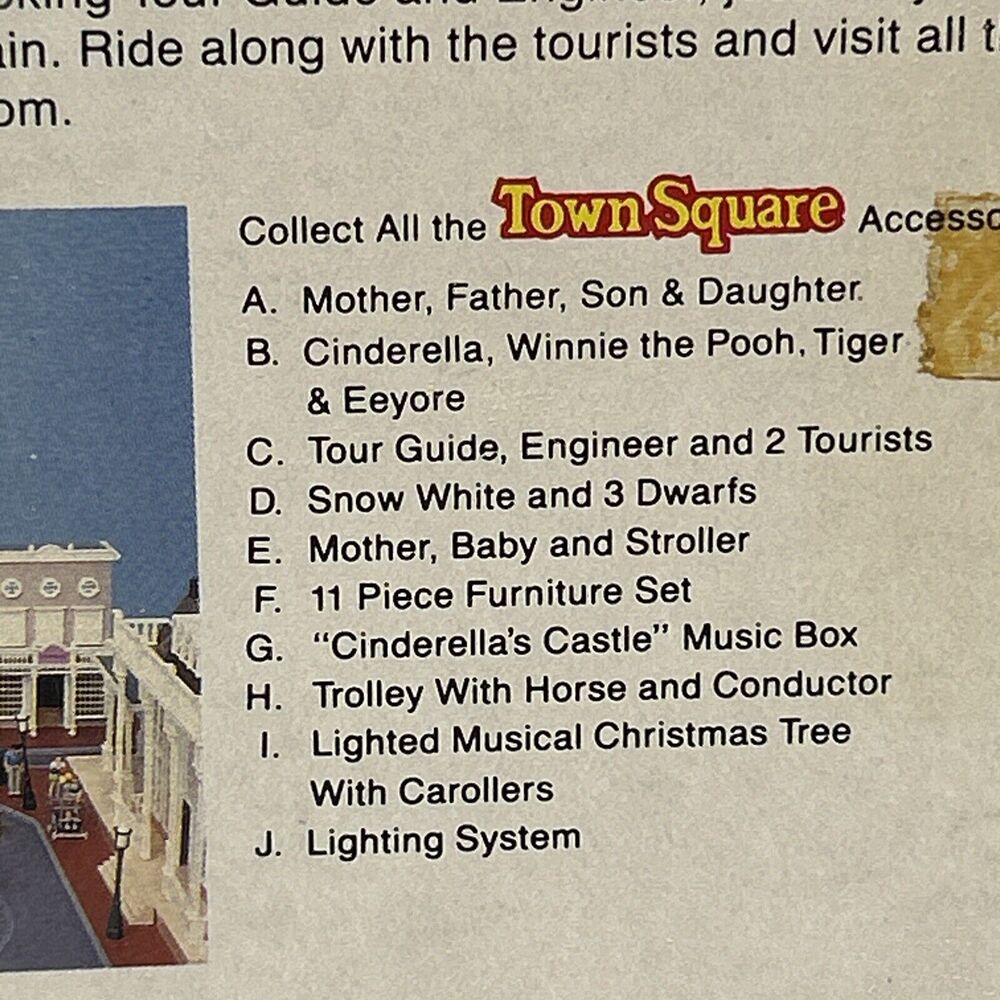 Disney Magic Town Square Friends Tour Guide & Engineer & 2 Tourists 1988 Rare - Picture 4 of 5